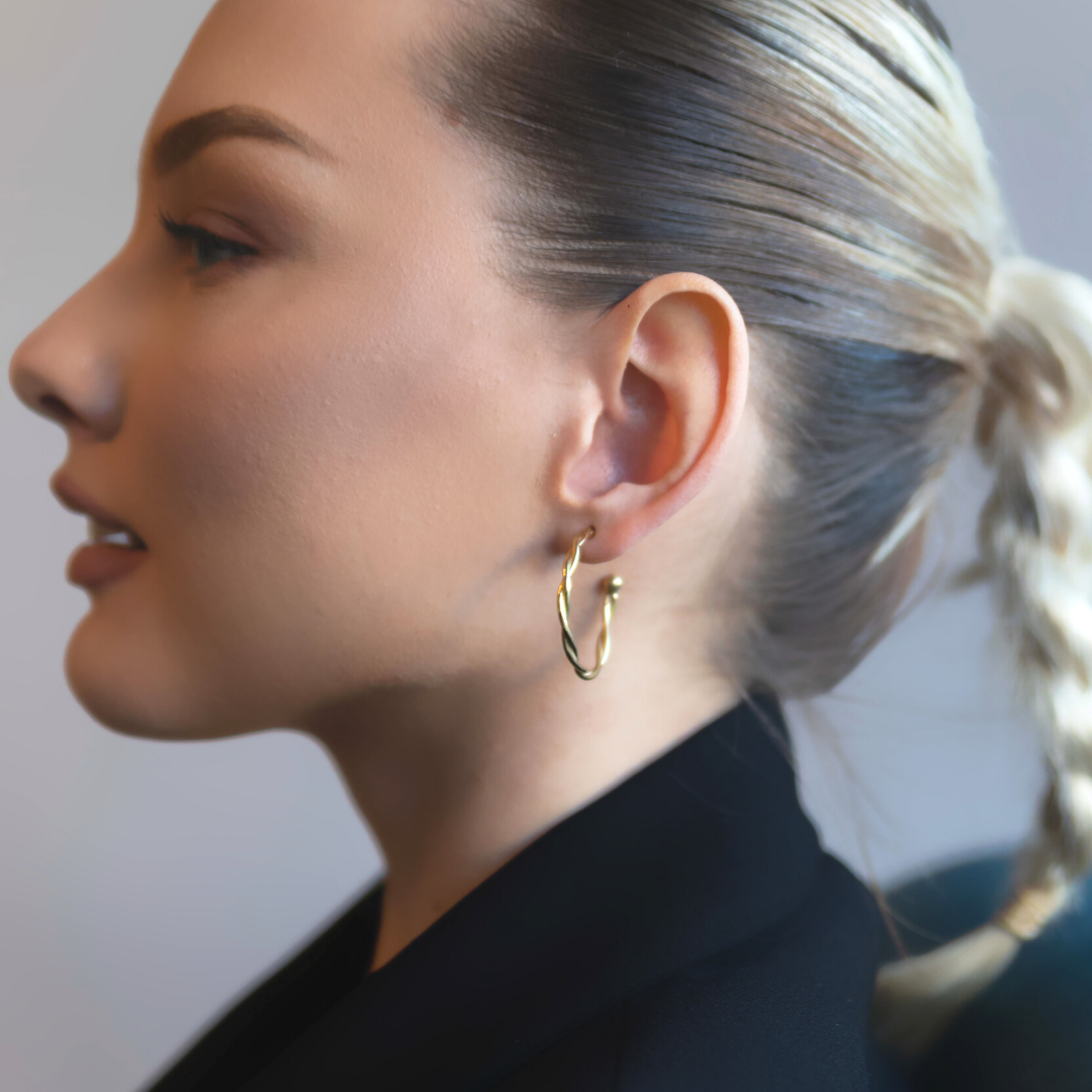 Sterling Silver “Twist” Hoops - Image 6