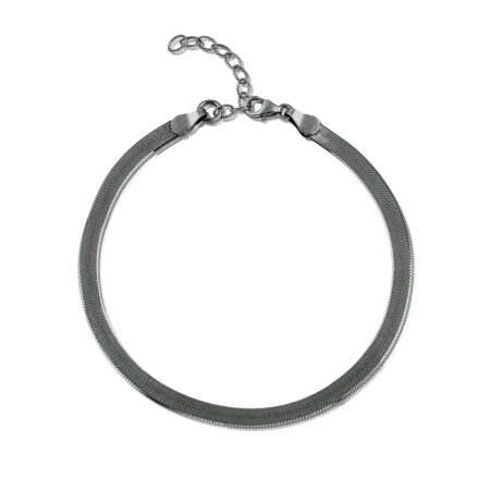 Sterling silver leg bracelet wide chain
