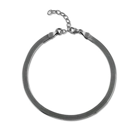 Sterling silver leg bracelet wide chain