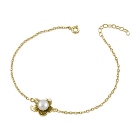 Sterling silver bracelet with pearl