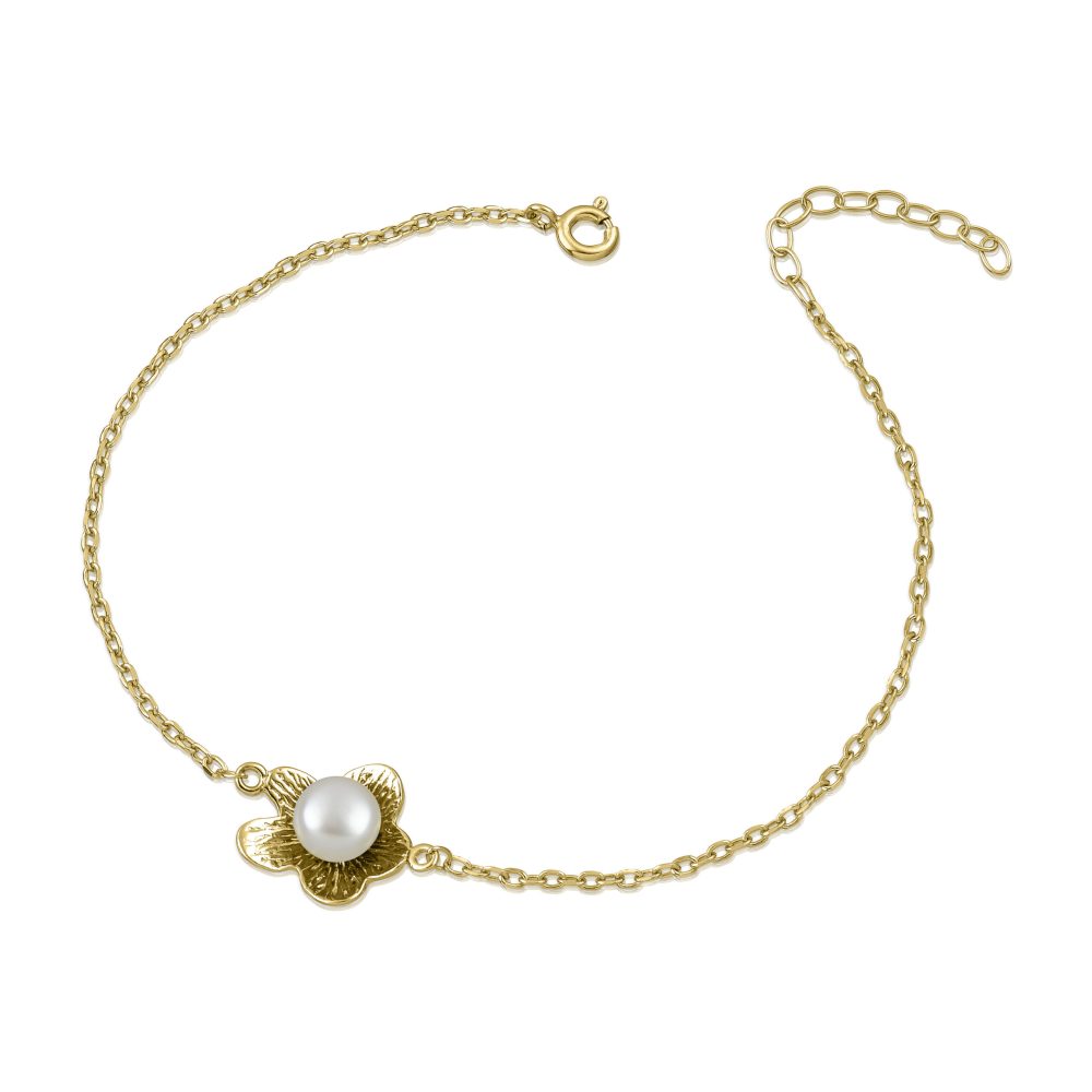 Sterling silver bracelet with pearl