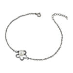 Sterling silver Flower bracelet with pearl