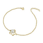 Sterling silver Flower bracelet with pearl - Image 4
