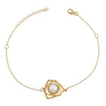 Sterling silver bracelet with pearl