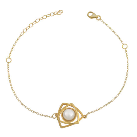 Sterling silver bracelet with pearl