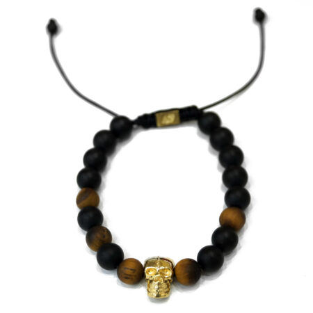 Men's bracelet with sterling silver skull
