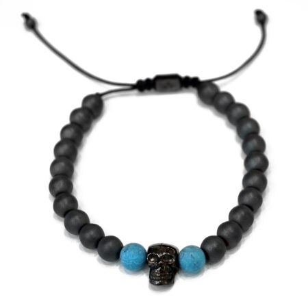 Men's bracelet with sterling silver skull