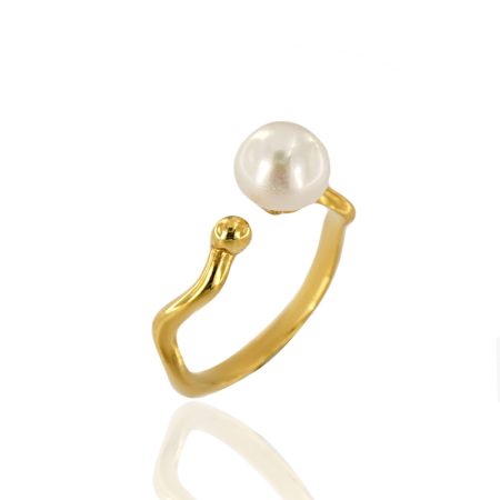 Ασημένιο δαχτυλίδι με μαργαριτάρι