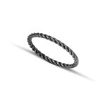 Sterling silver twisted band  ring - Image 3