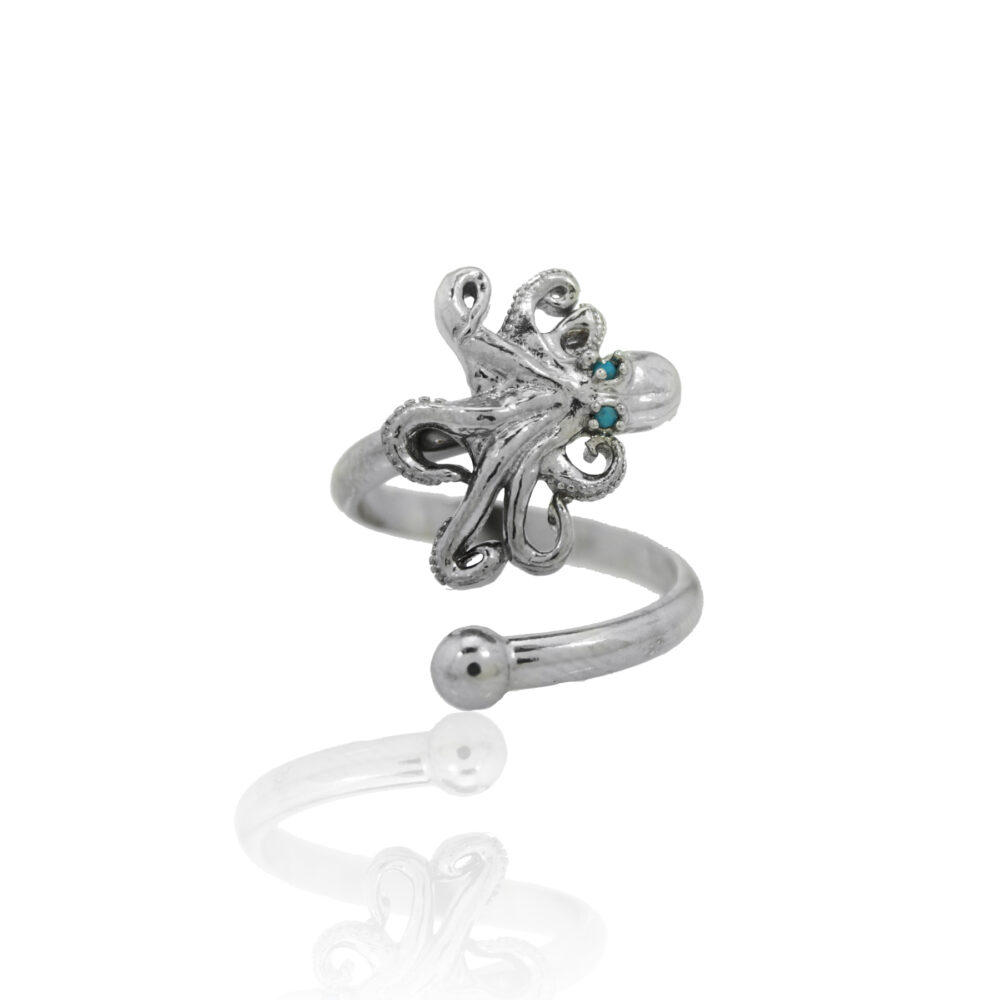 Sterling silver Octopus ring - Image 5