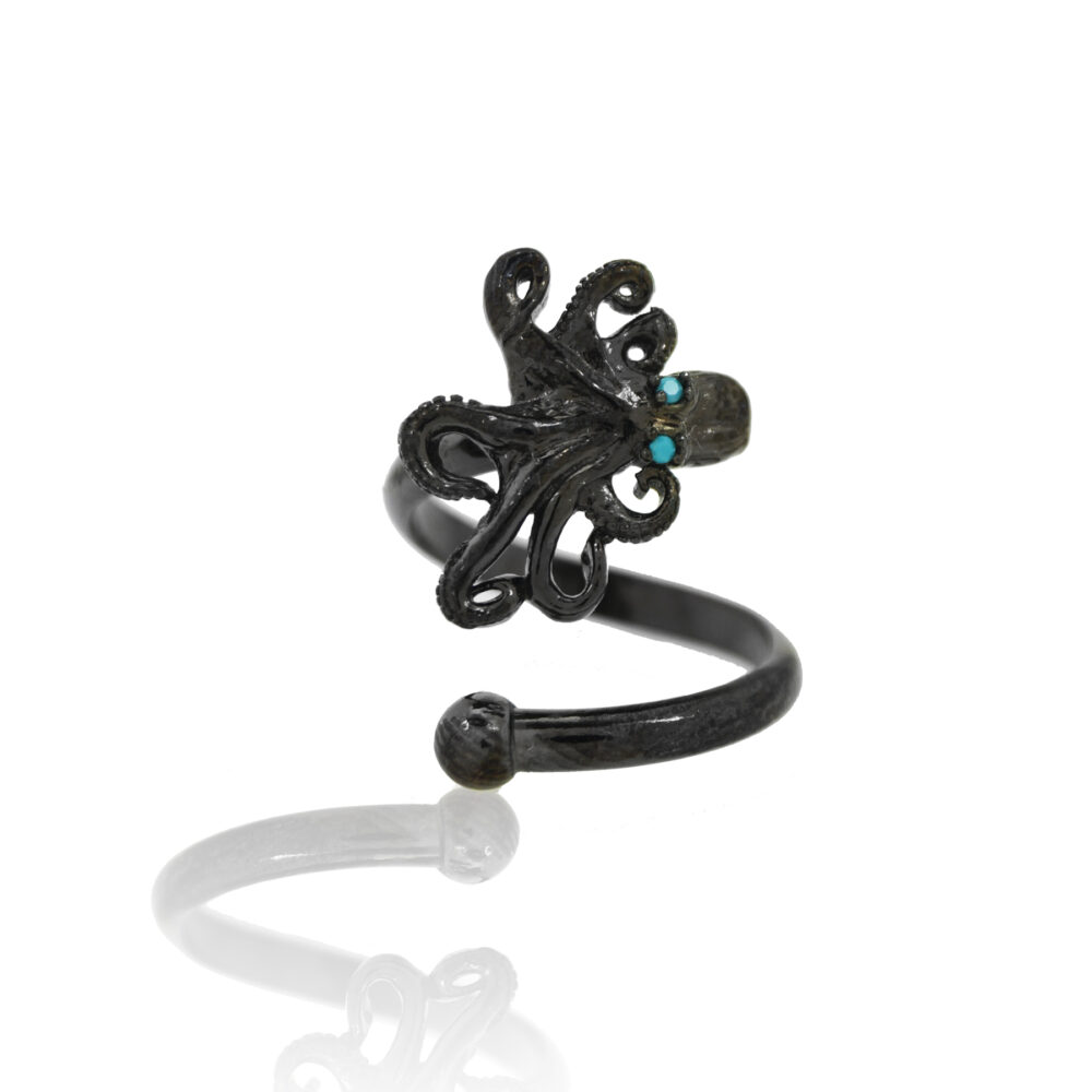 Sterling silver Octopus ring - Image 3