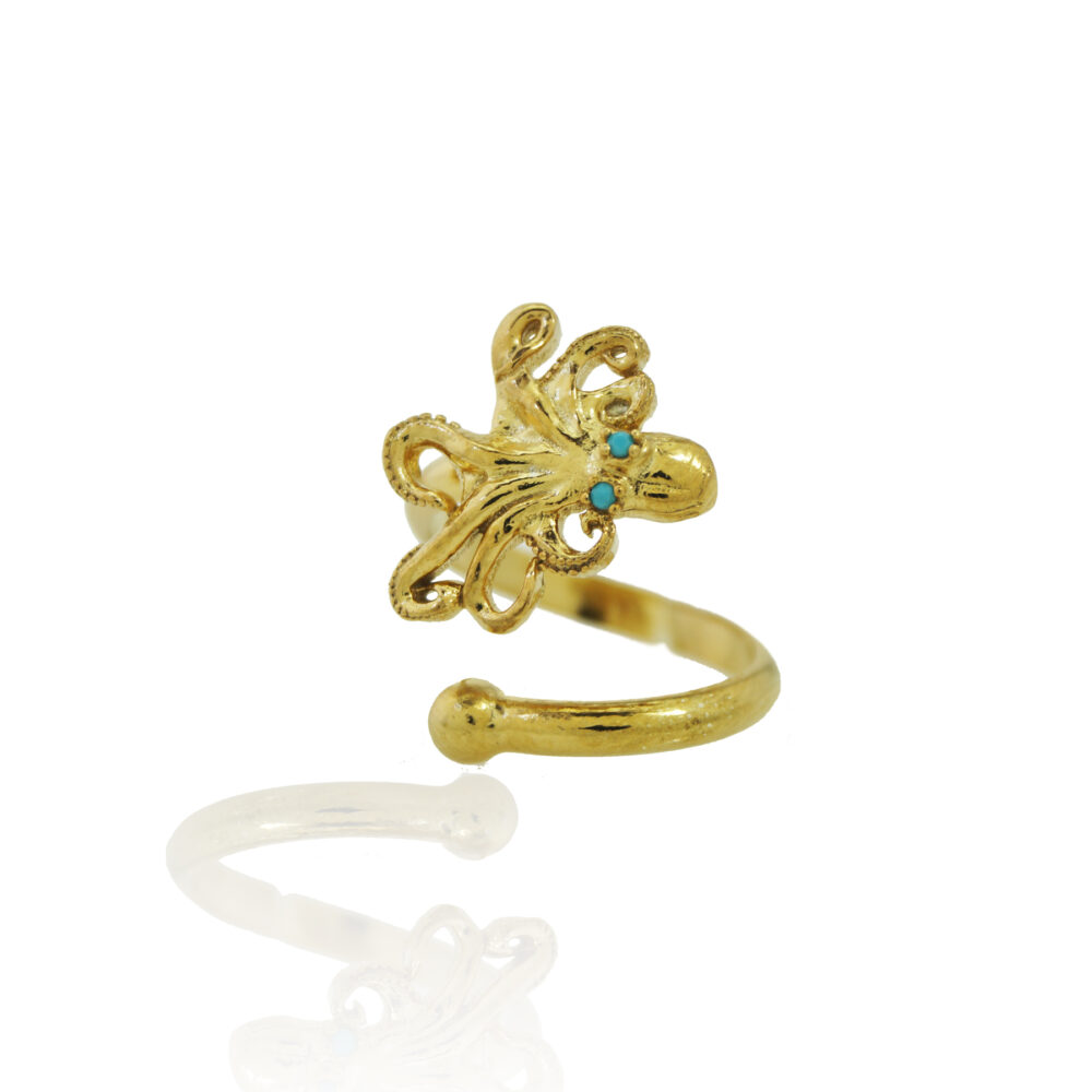 Sterling silver Octopus ring