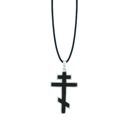 Silver cross with ebony