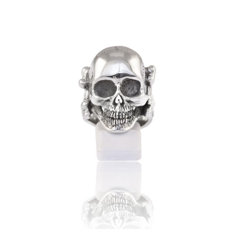 Silver skull ring