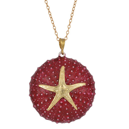 Silver Sea urchin necklace