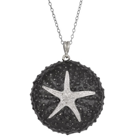 Silver Sea urchin necklace