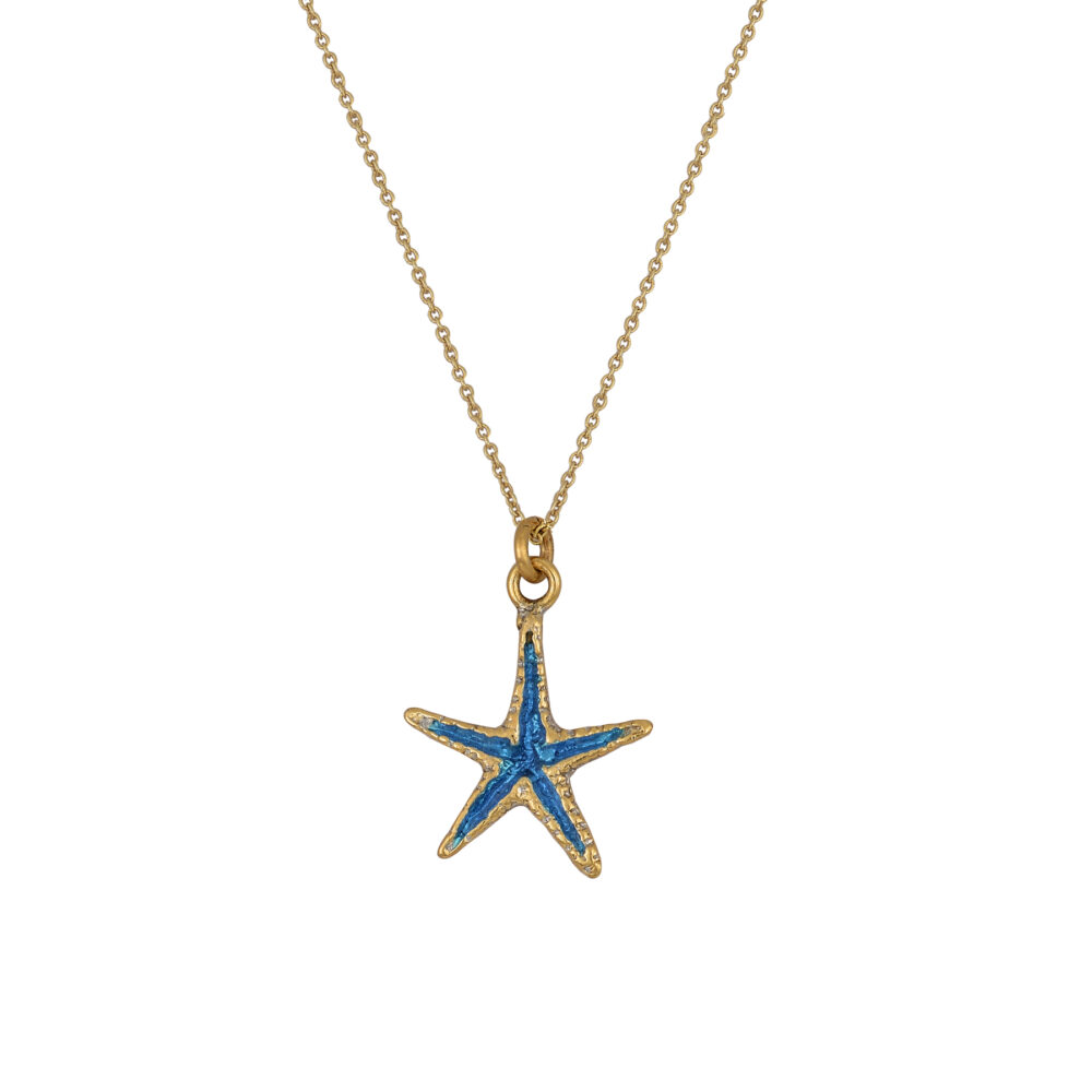 Sterling silver Starfish necklace gold plated