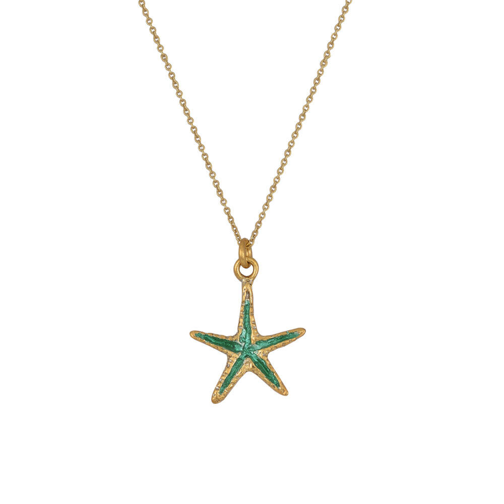 Sterling silver Starfish necklace gold plated