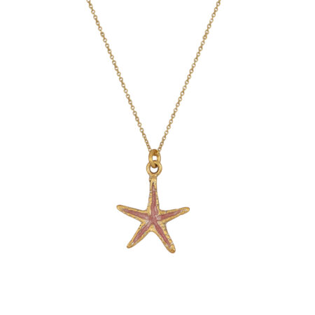 Sterling silver Starfish necklace gold plated