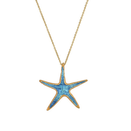 Sterling silver Starfish necklace gold plated