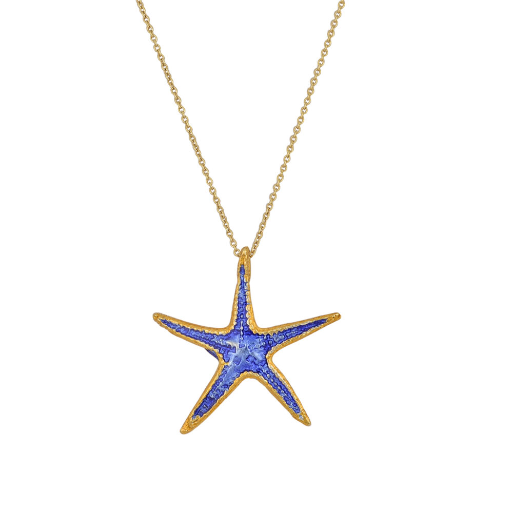 Sterling silver Starfish necklace gold plated