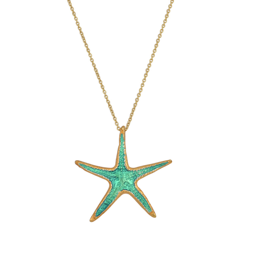 Sterling silver Starfish necklace gold plated