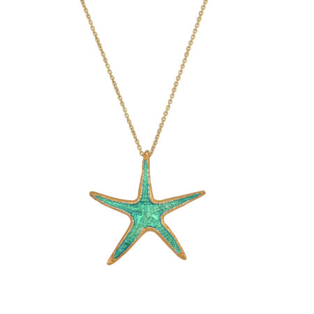 Sterling silver Starfish necklace gold plated