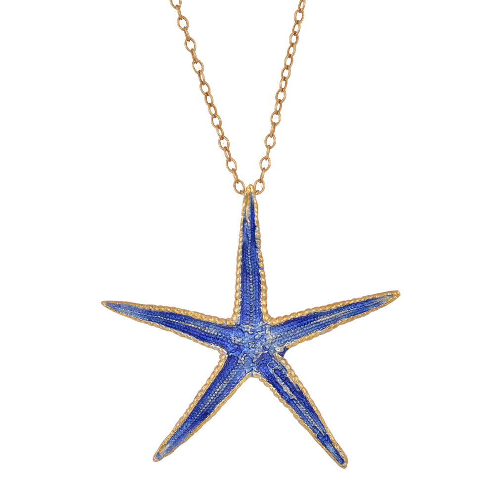 Sterling silver Starfish necklace gold plated