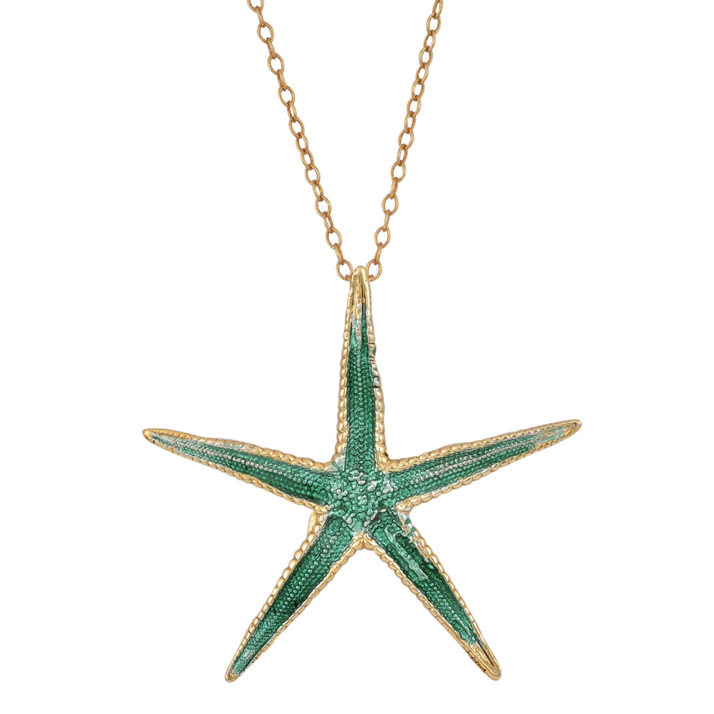 Sterling silver Starfish necklace gold plated