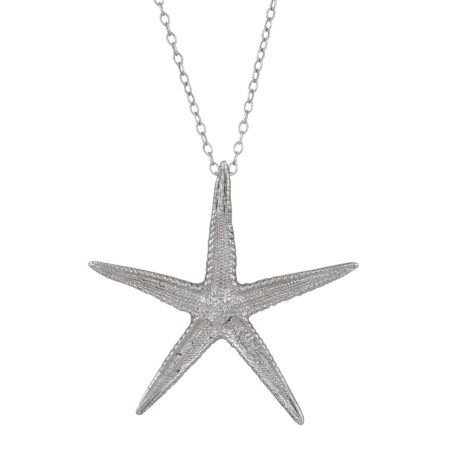 Silver starfish necklace - Silver-plated