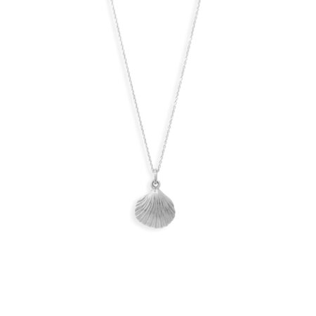 Sterling silver clam pendant