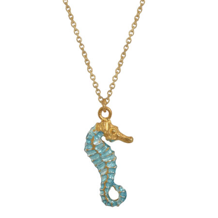 Sterling silver Seahorse necklace gold plated