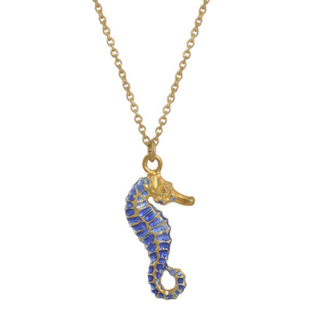 Sterling silver Seahorse necklace gold plated