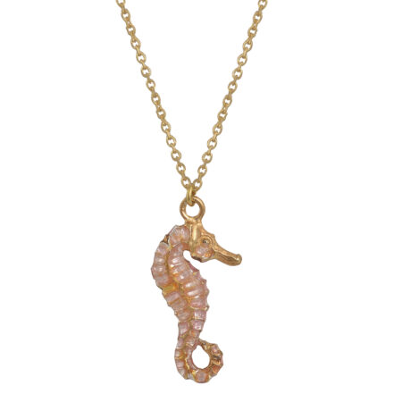 Sterling silver Seahorse necklace gold plated