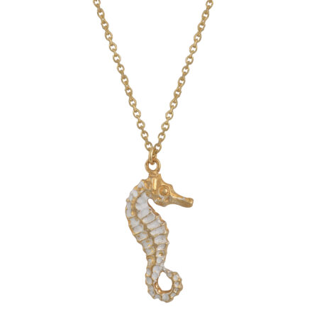 Sterling silver Seahorse necklace gold plated