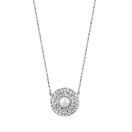 Silver pendant with pearl