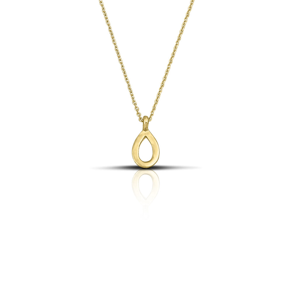 Silver tear necklace