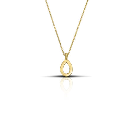 Silver tear necklace