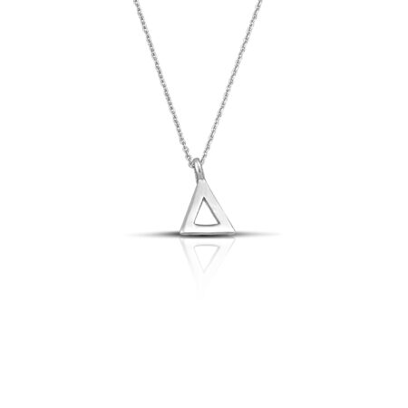 Sterling silver mini Triangle necklace