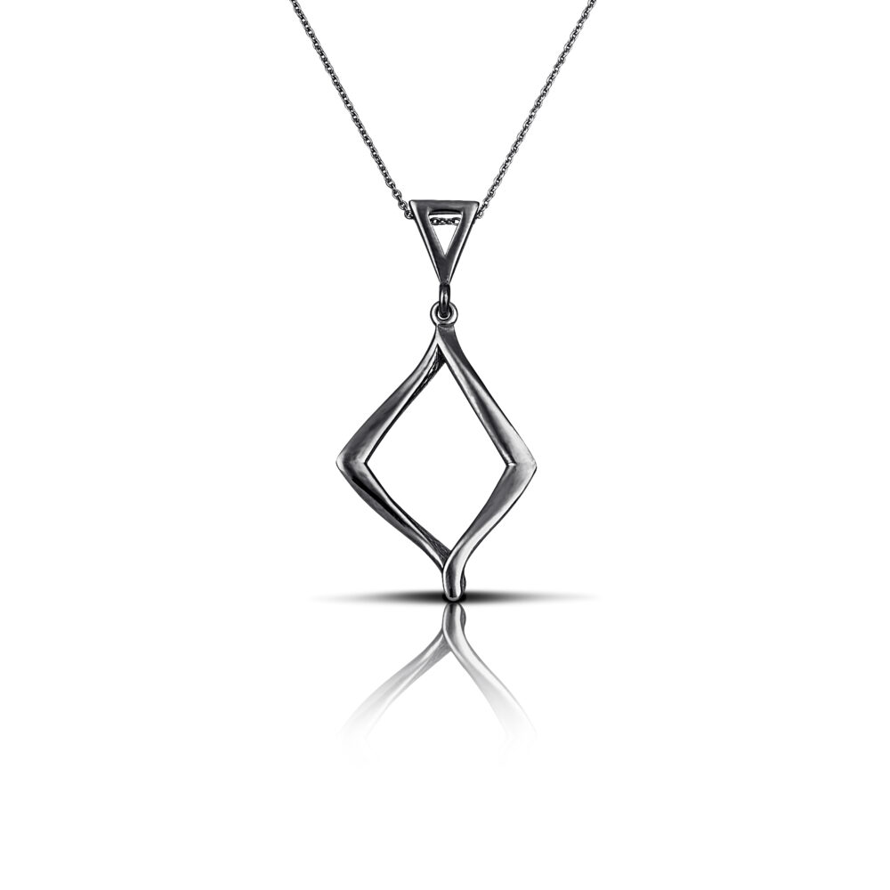 Sterling silver Rhombus necklace - Image 4