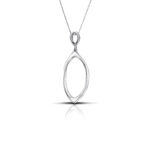 Sterling silver Oval  necklace