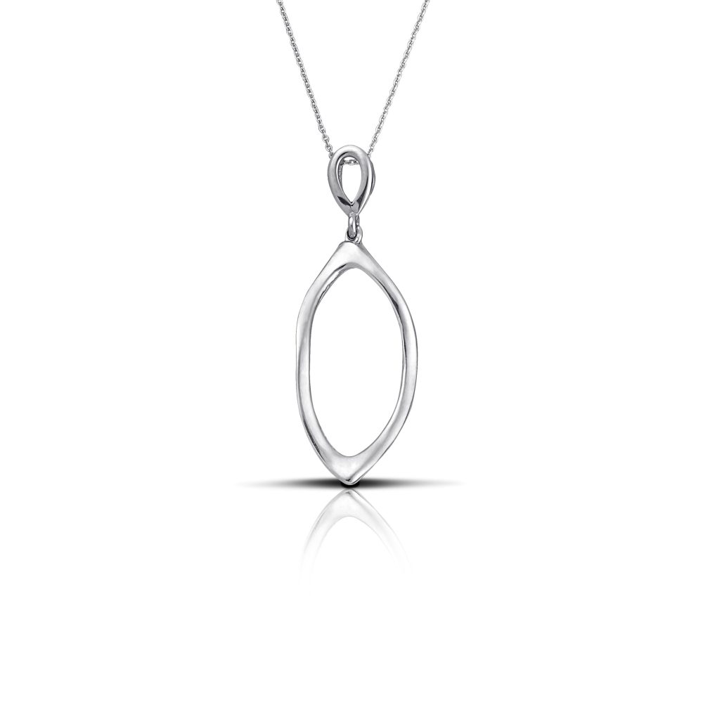 Sterling silver Oval  necklace