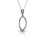 Sterling silver Oval  necklace - Image 3