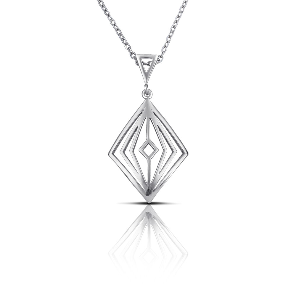 Sterling silver Rhombus necklace
