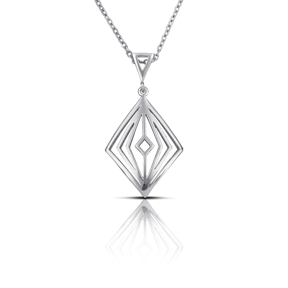 Sterling silver Rhombus necklace
