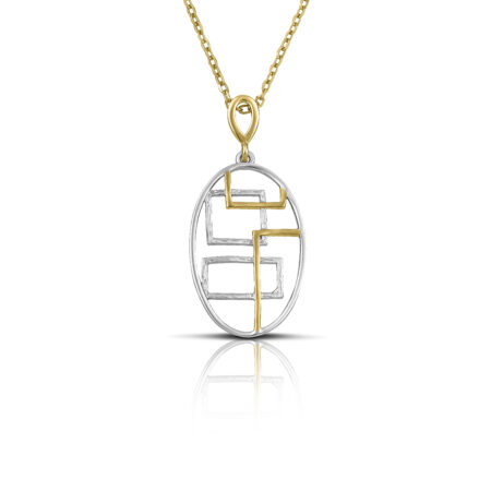 Sterling silver necklace platinum plated