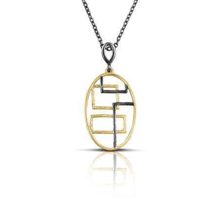 Sterling silver necklace gold plated