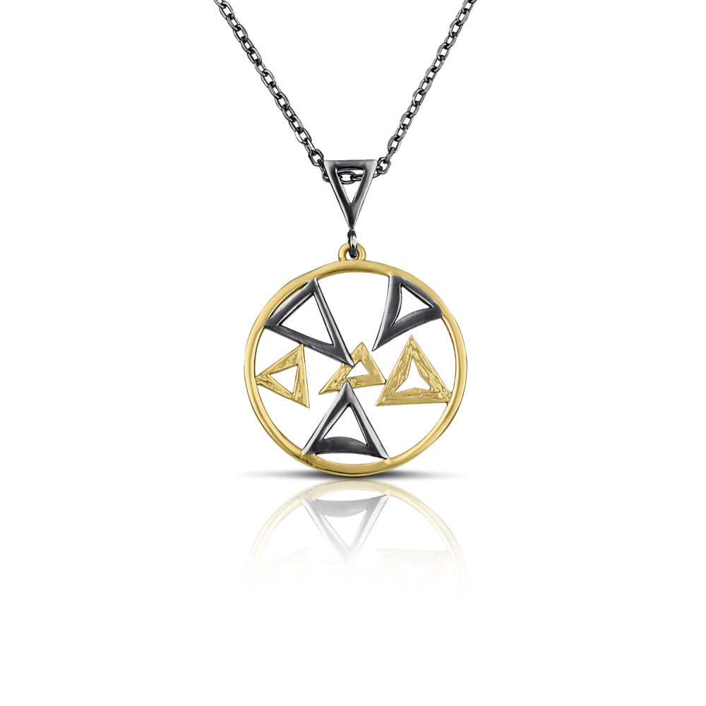 Sterling silver necklace gold plated