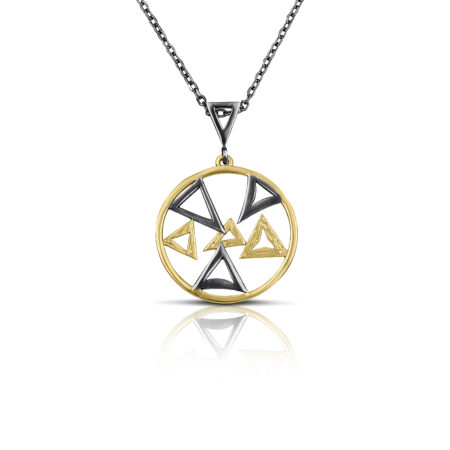 Sterling silver necklace gold plated