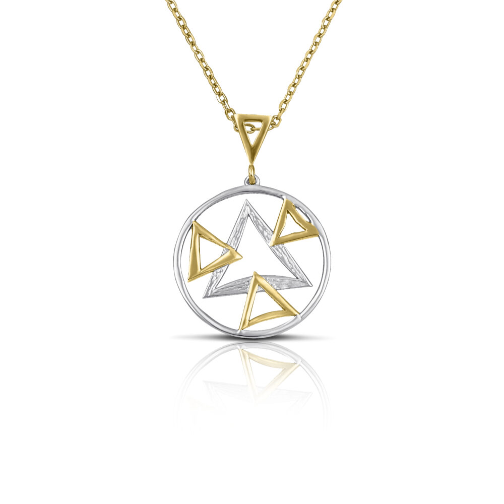 Sterling silver necklace platinum plated
